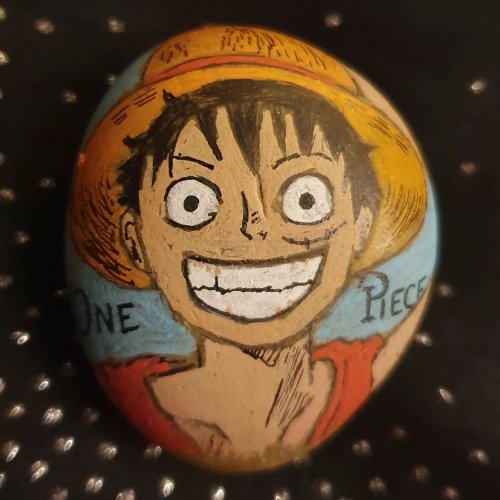 One piece Monkey D. Luffy One piece Painted Rock